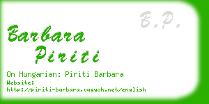 barbara piriti business card